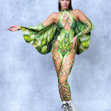 Fairy Aura Emerald Criss-Cross Jumpsuit