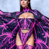 Birdsong Pink Mesh Wings