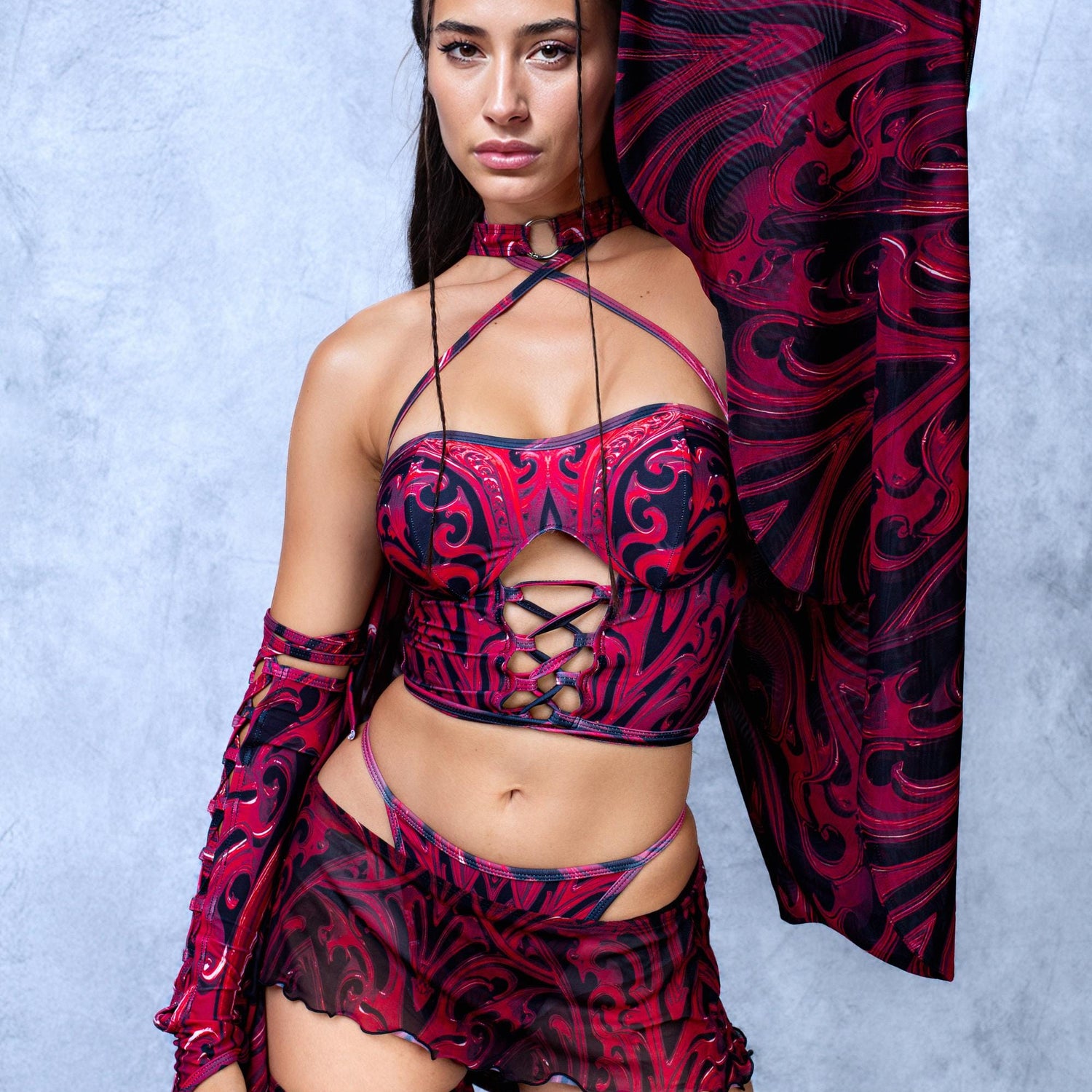 Vampyra Mesh Micro Skirt
