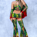 Poison Eye Mesh Micro Skirt