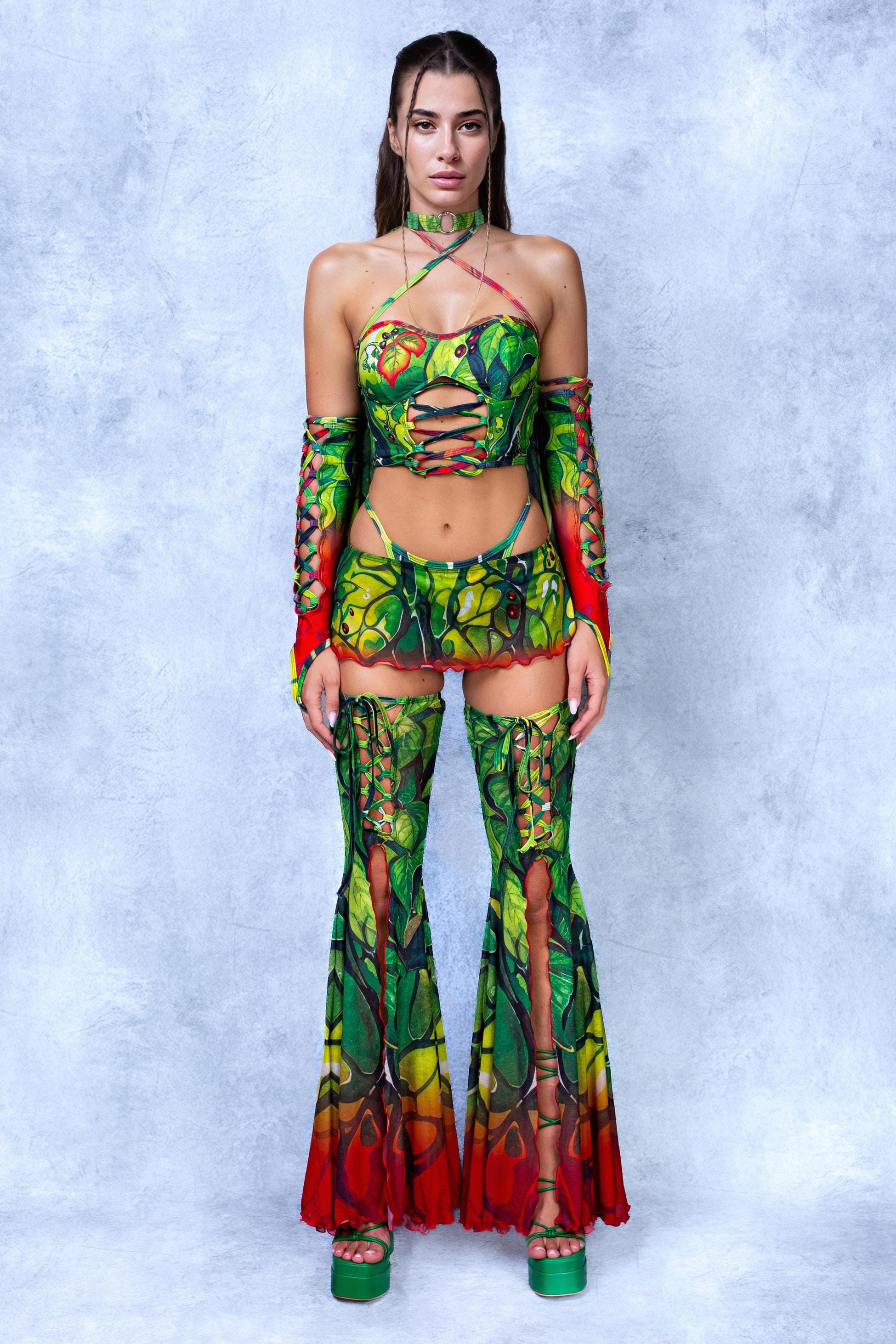 Poison Eye Mesh Micro Skirt 2