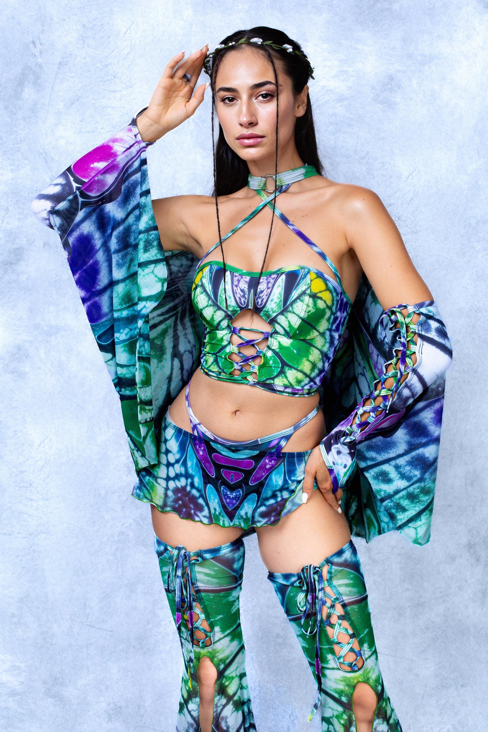 Caleidoscope Mesh Micro Skirt 1