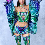 Caleidoscope Mesh Micro Skirt