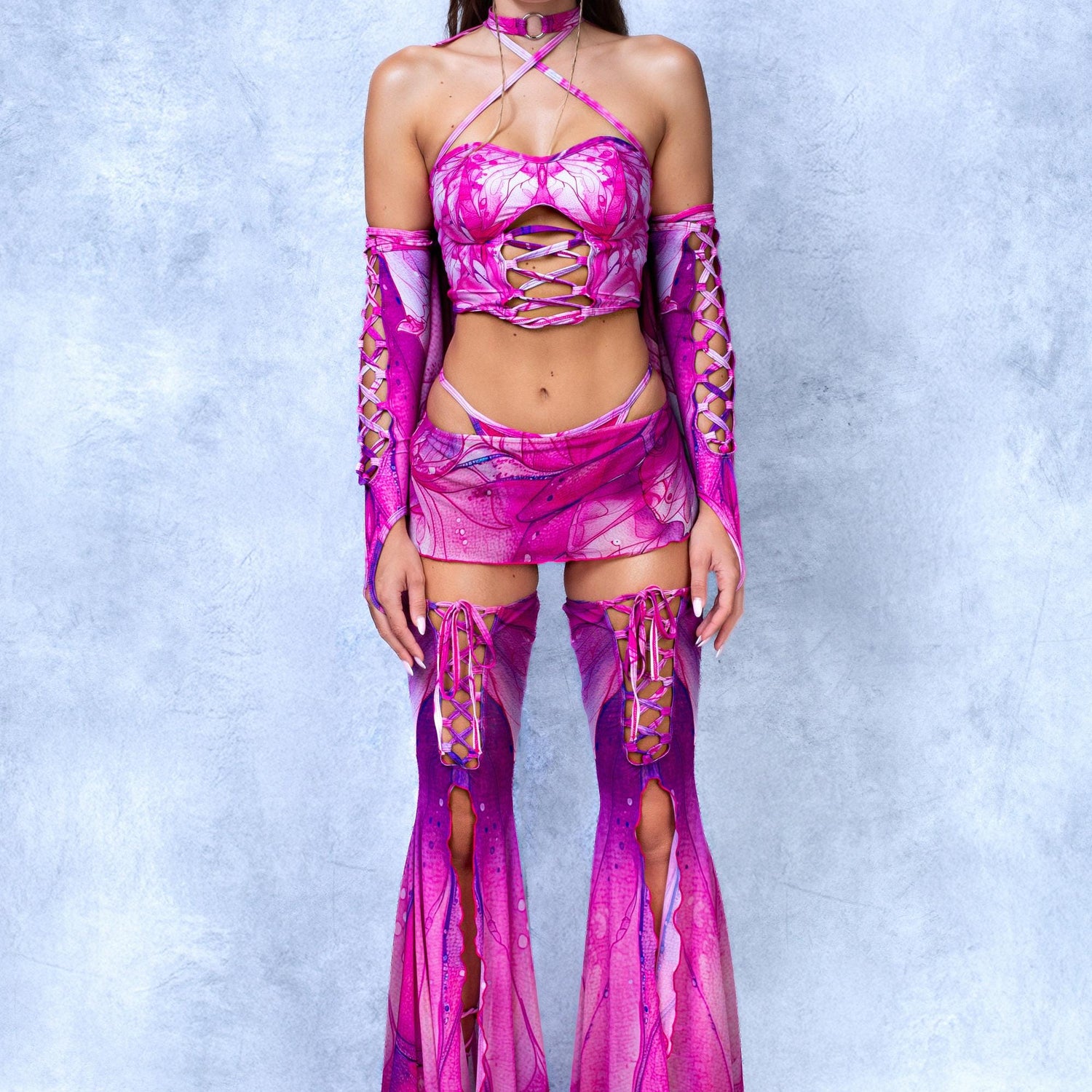 Aura Rose Corset Top Lycra