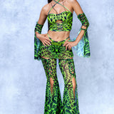 Cyber Double Vision Corset Flared Set