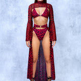 She's Got Fangs Red Bellsleeve Ring Set
