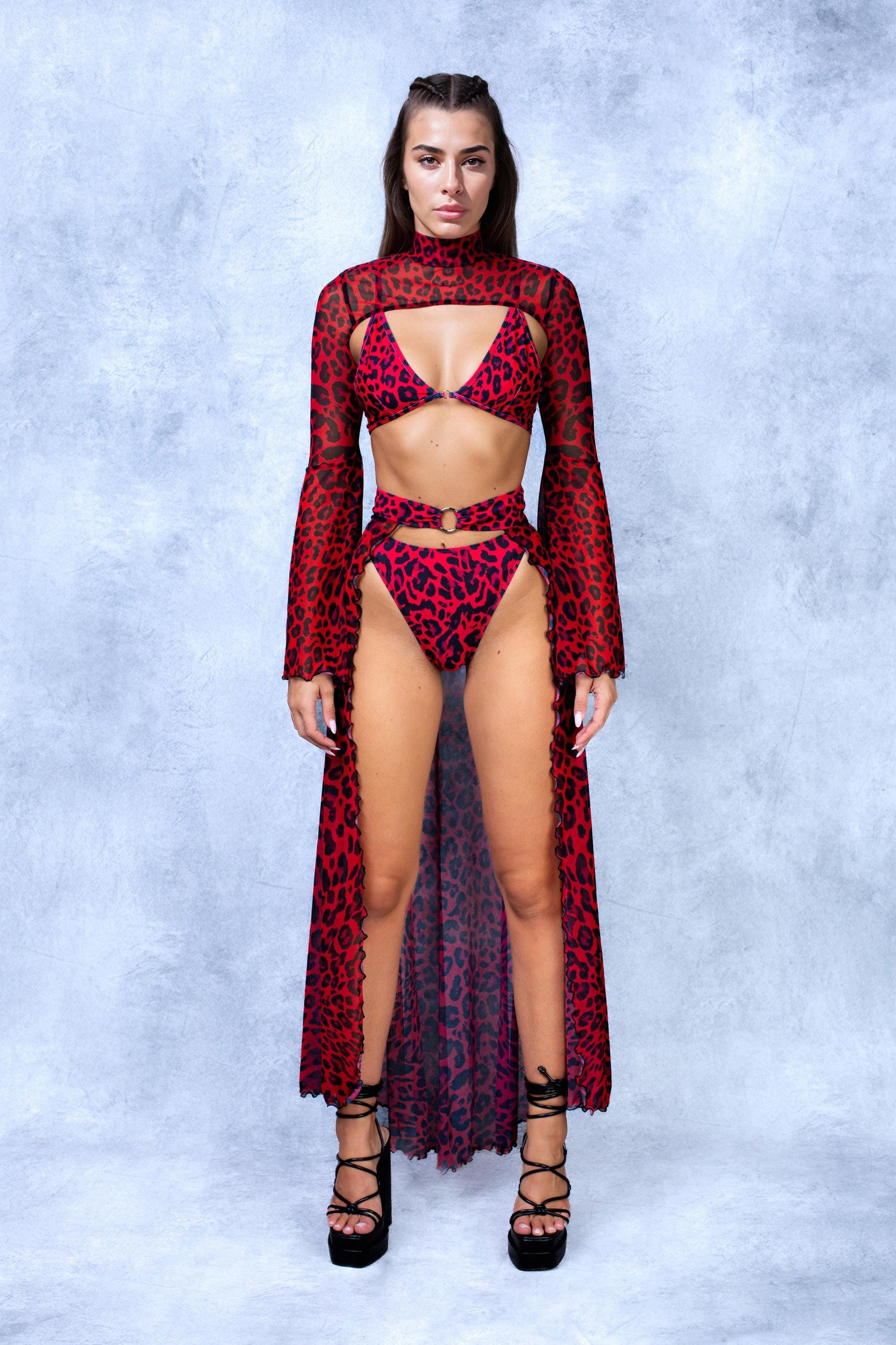 She's Got Fangs Red Bellsleeve Ring Set 2
