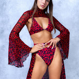 She's Got Fangs Red Duster Bikini