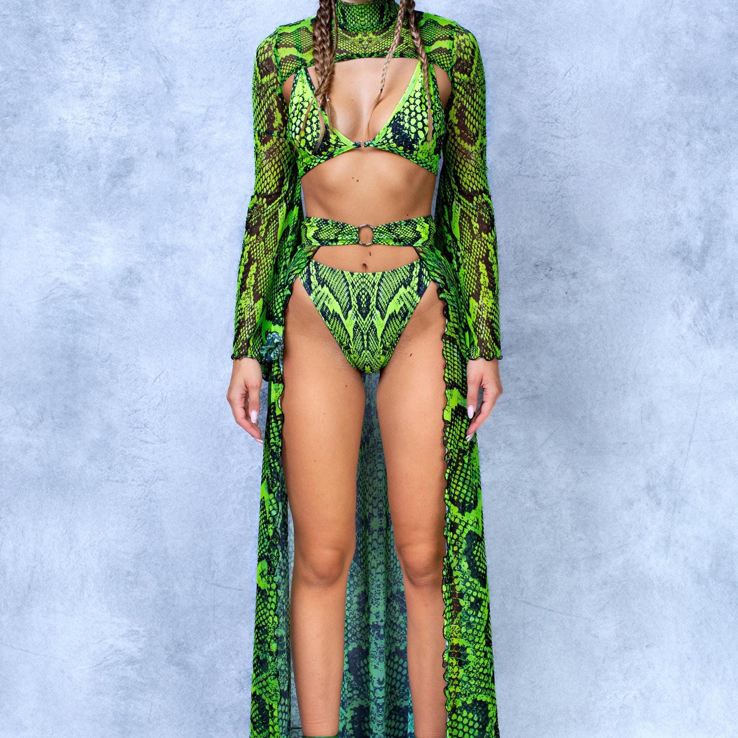 Poisonous Green Ring Bralette Top 7