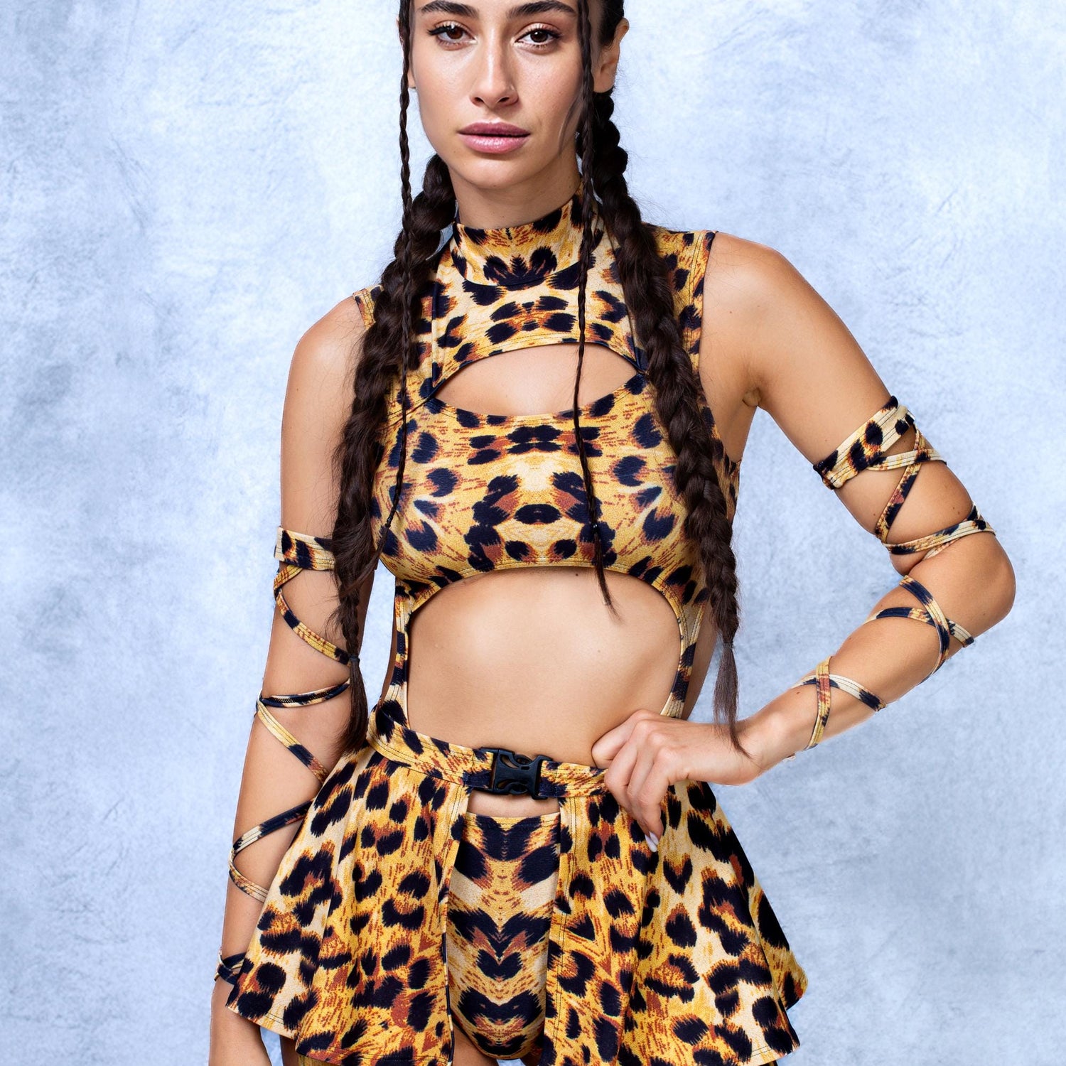 Cheetah Micro Buckle Skirt
