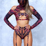 Blood Zombie Flared Bikini Chaps