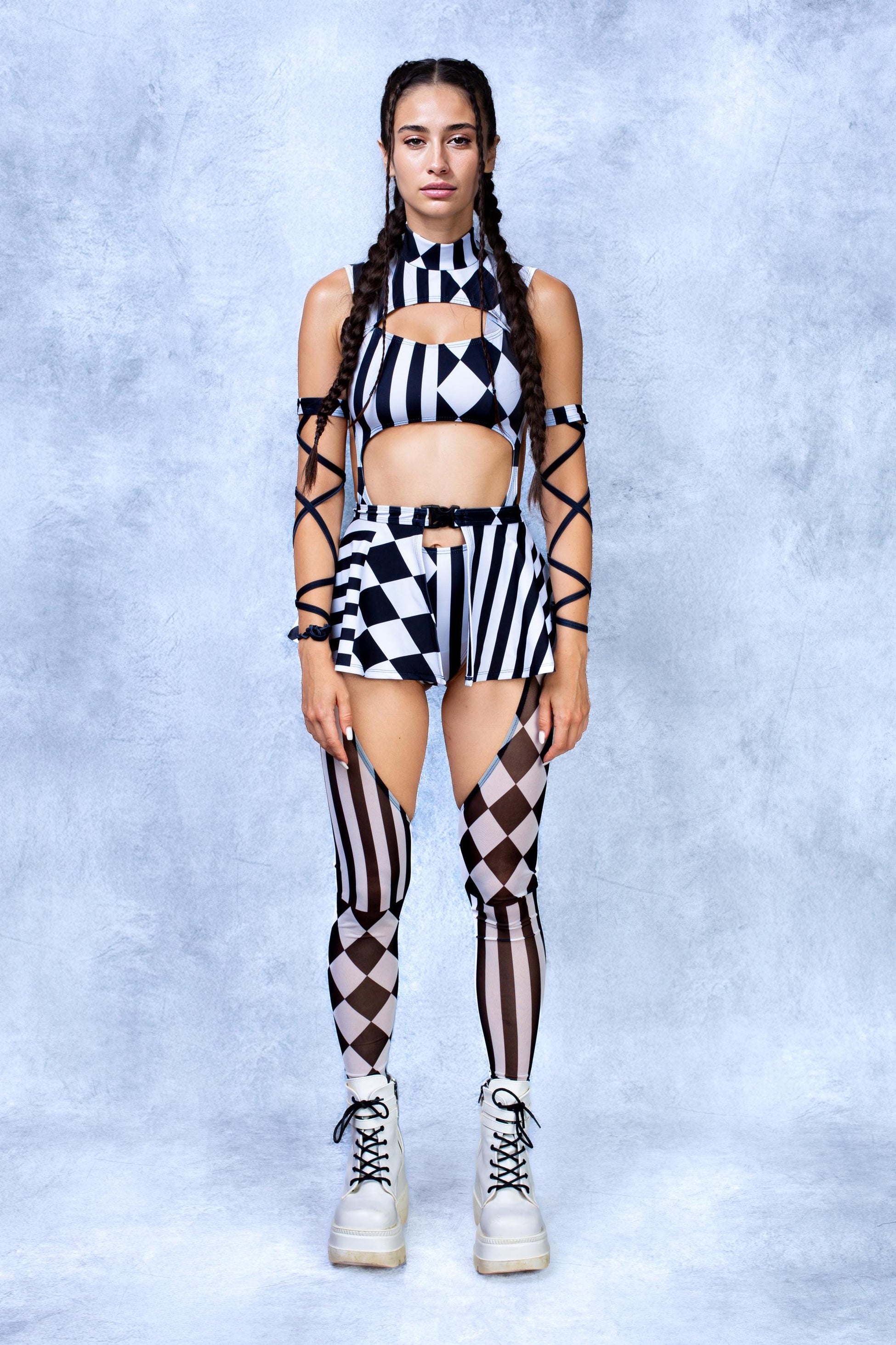 Dark Clown Chaps Leotard Wraps Set 2