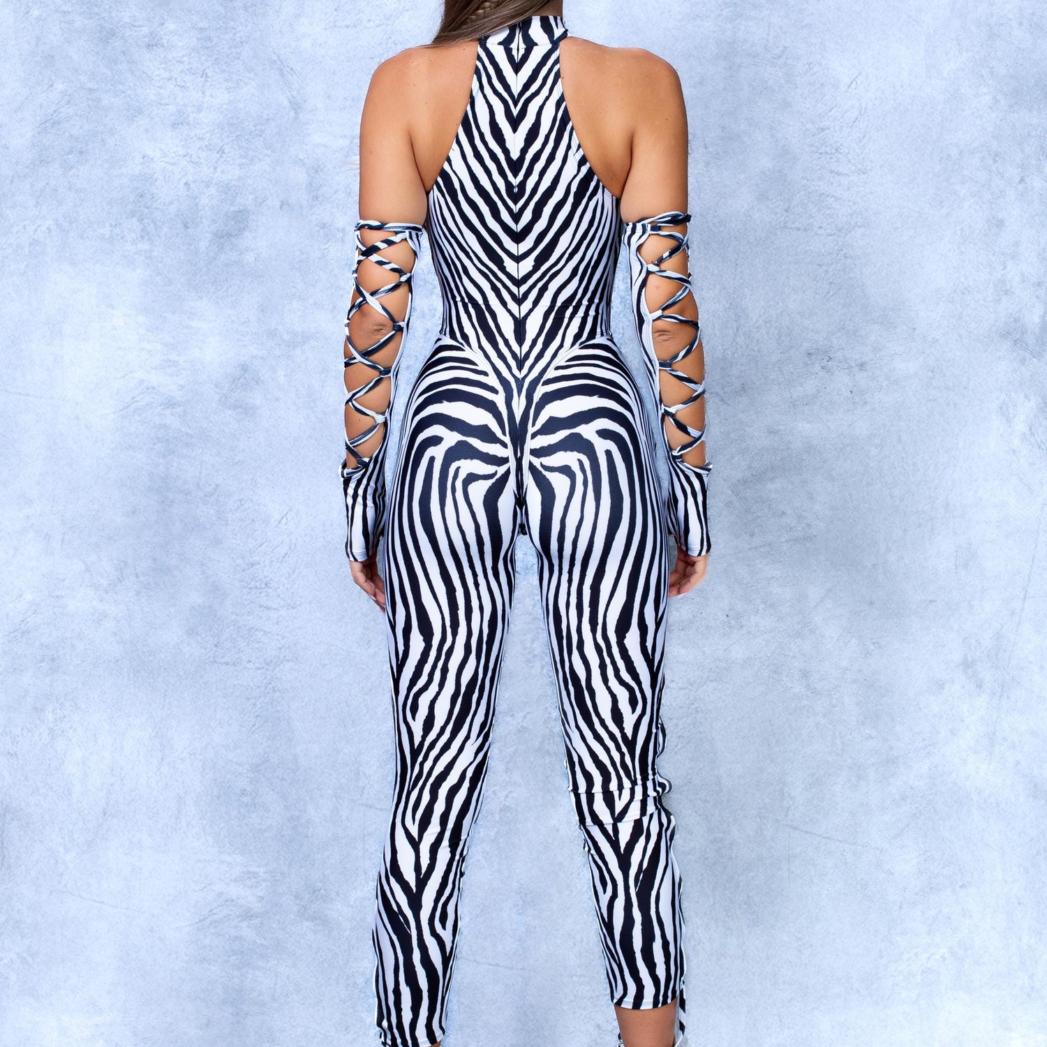Stripes Criss-Cross Jumpsuit Set Performance
