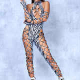 Stripes Criss-Cross Jumpsuit Set