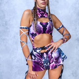 Purple Piton Chaps Leotard