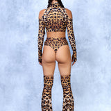 Cheetah Flared Bikini Chaps