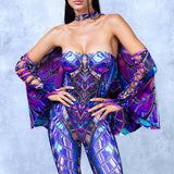 Cyber Persephone Strapless Romper