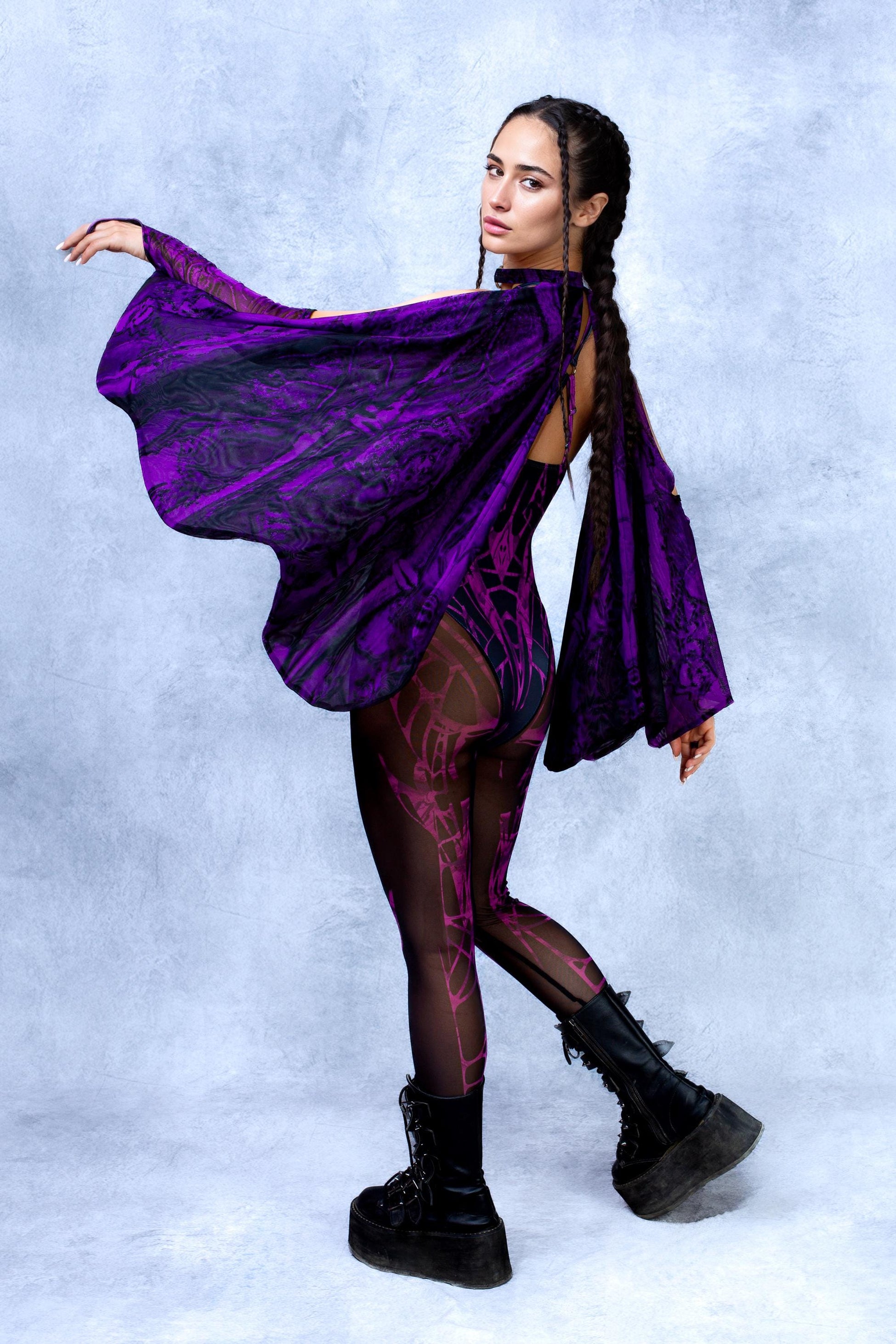 Chiroptera Purple Fairy Jumpsuit Winged Set 2