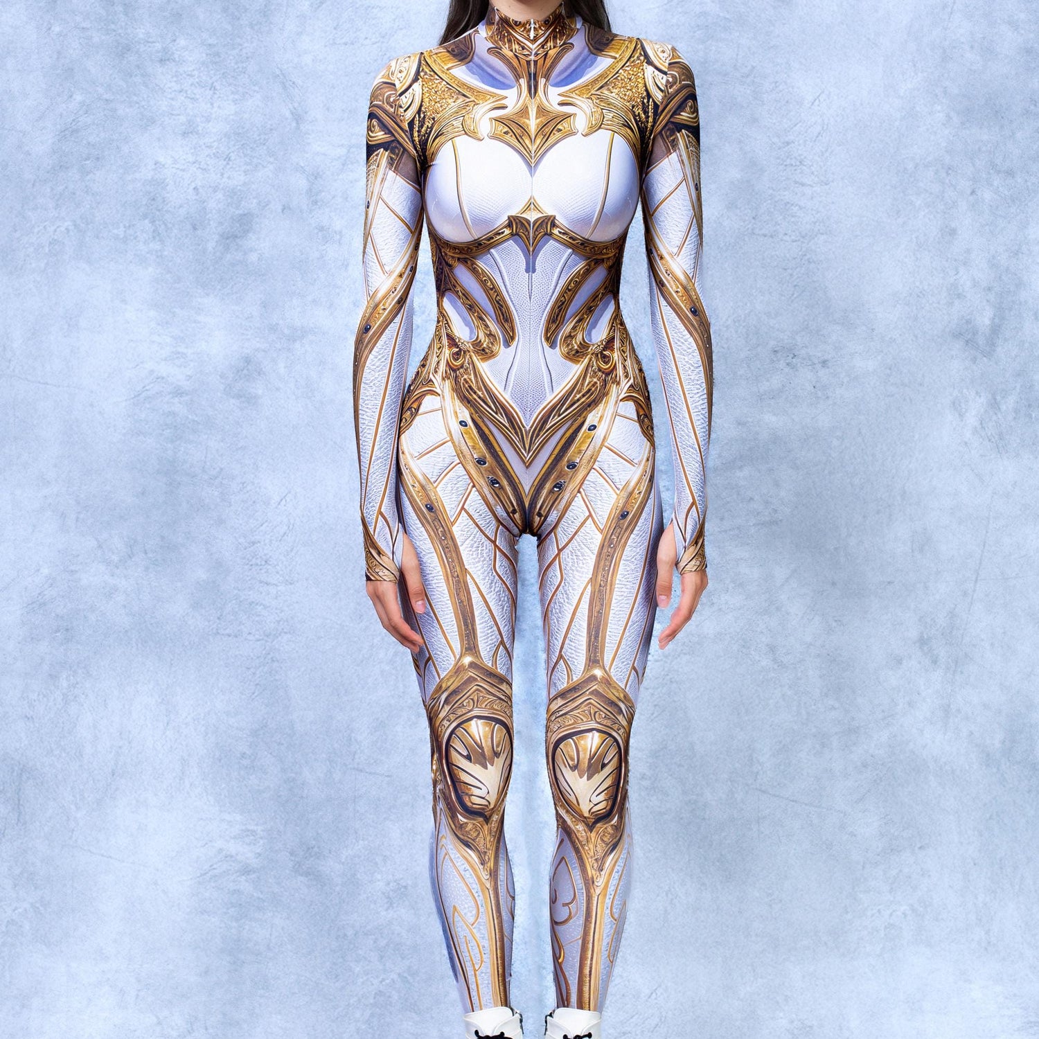 Angel Warrior Costume Gold, White