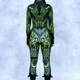 Soul Malediction Green Cyber Costume