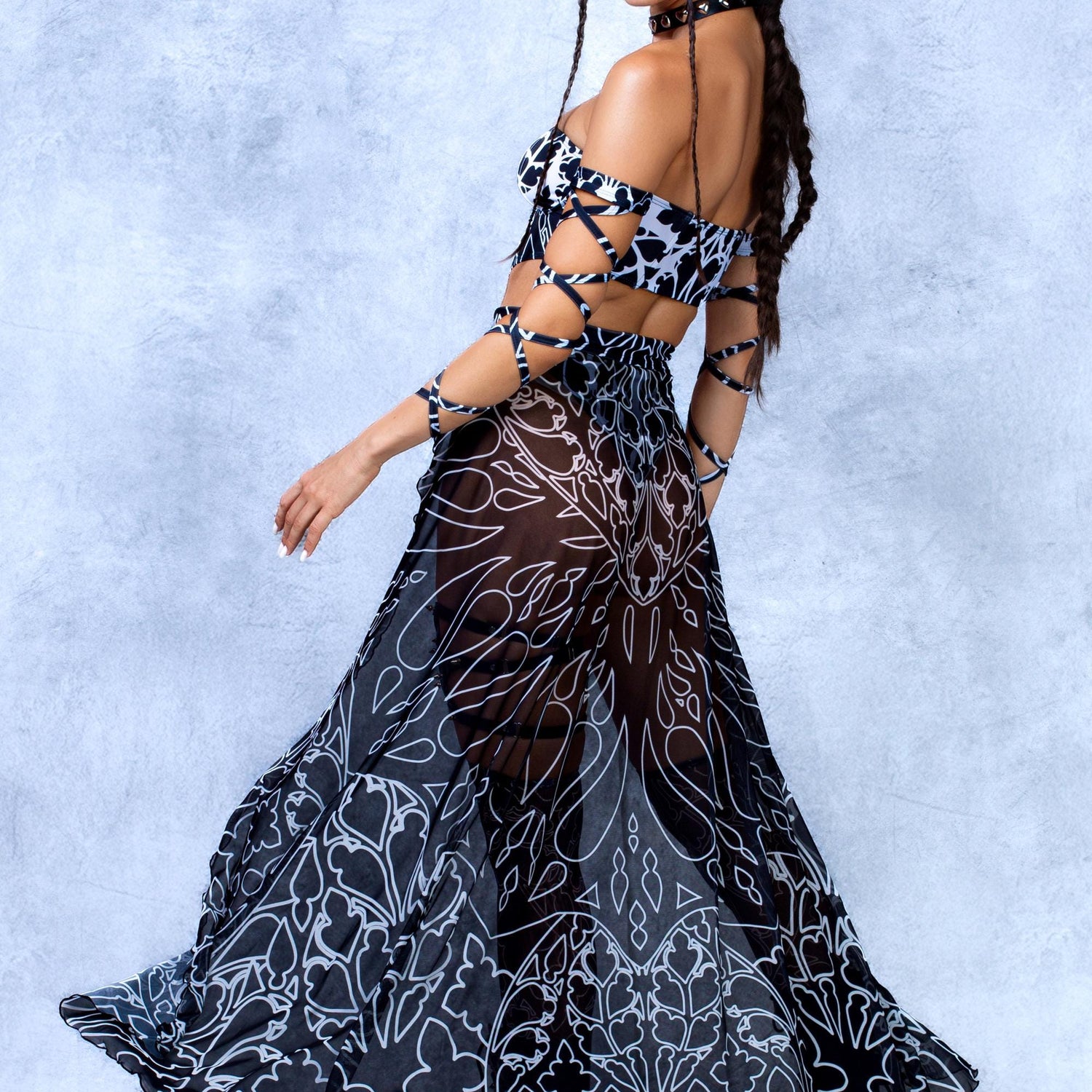 Chronicle of Doom Open Front Skirt Mesh