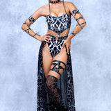 Chronicle of Doom Witch Open Front Corset Set
