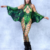 Exomorph Green Fairy Criss-Cross Jumpsuit