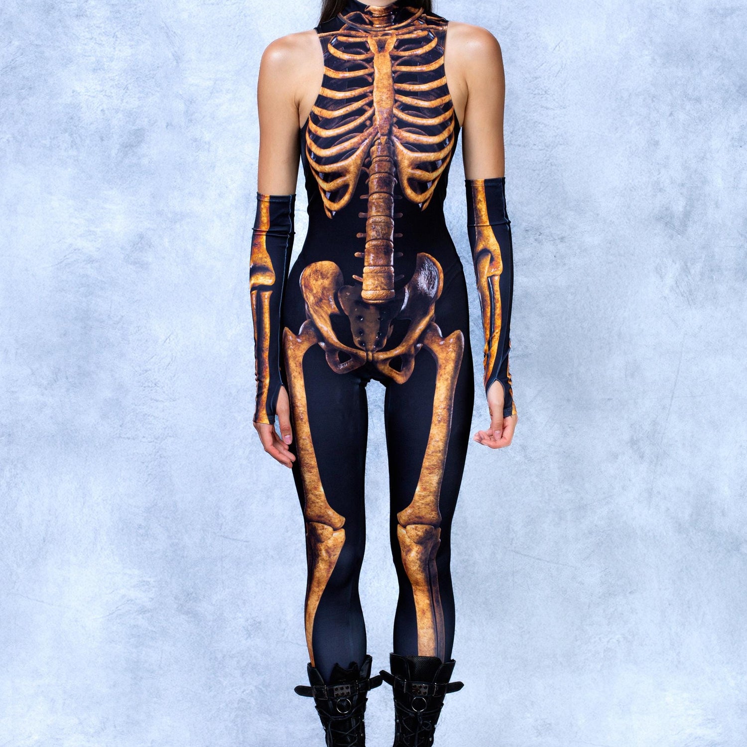 Dirty Skeleton Bare Back Catsuit Performance