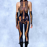 Dirty Skeleton Bare Back Catsuit