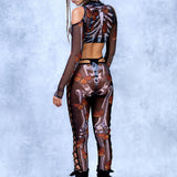 Eerie Flutter Mesh Coldshoulder Set