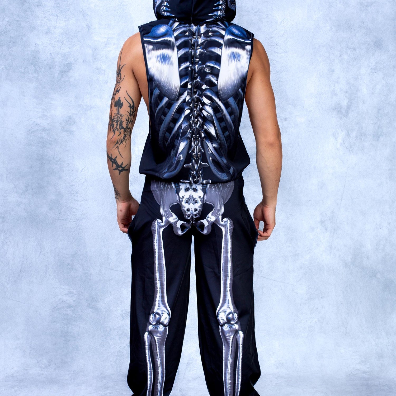 Silver Candy Skeleton Male Muscle Top Performance