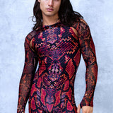 Red MF Male Short Romper