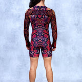 Red MF Male Short Romper