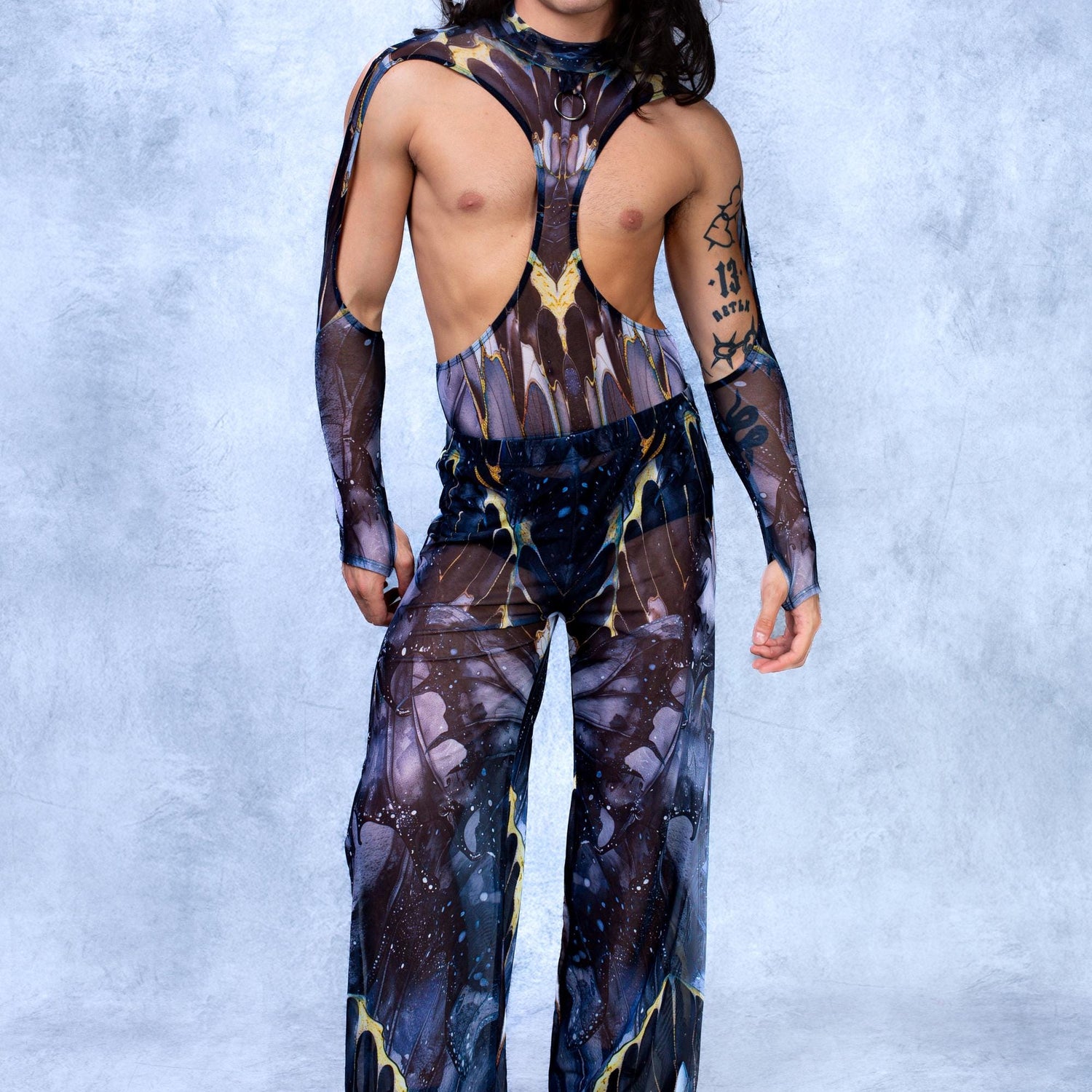 Dream of Darkness Male Cutout Top Mesh