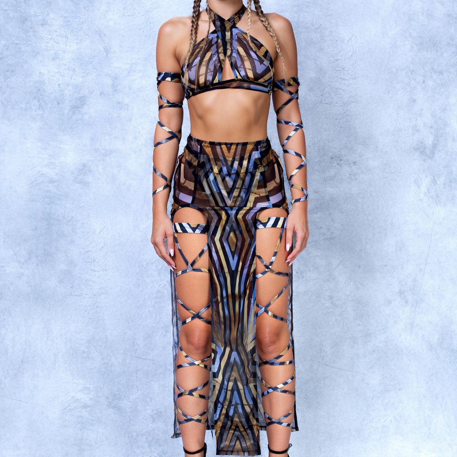 Hypnometallic Duster Bikini Black, Gold
