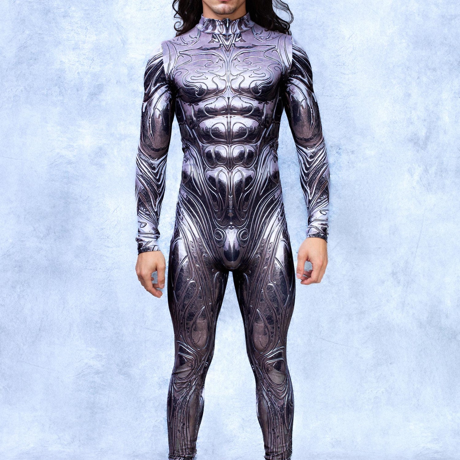 Admix Cyber Male Costume Black, Silver