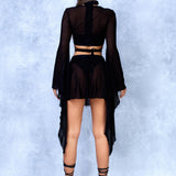 Little Witch Buckle Tie Top