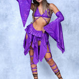Luxe Violet Pixie Hooded Dress
