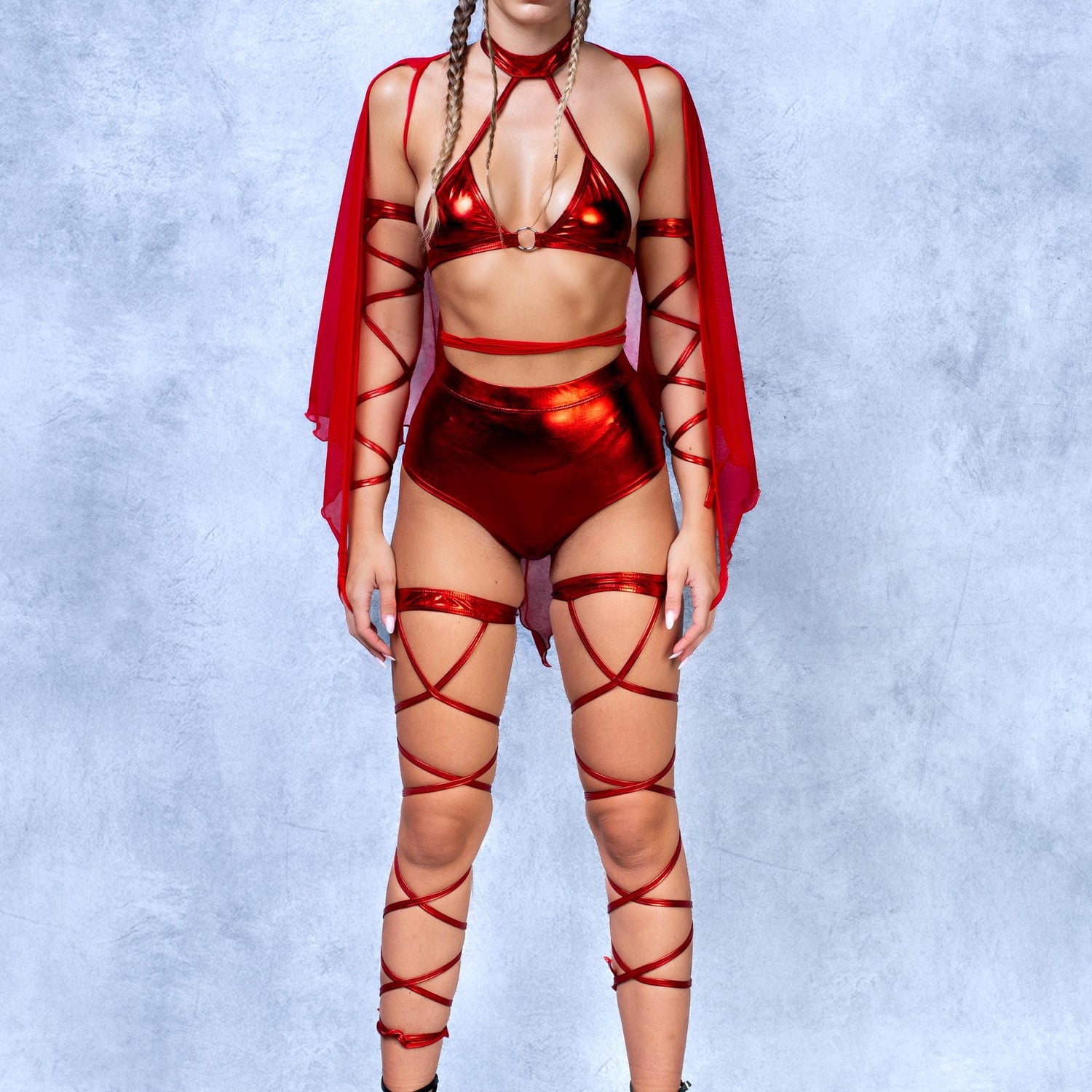 Devil's Wish Ring Choker Winged Set 6