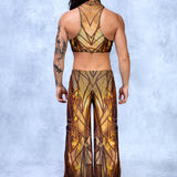 Solidus Gold Mesh Male Ring Set