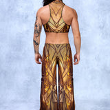Solidus Gold Mesh Male Ring Top