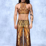 Solidus Gold Mesh Male Ring Set