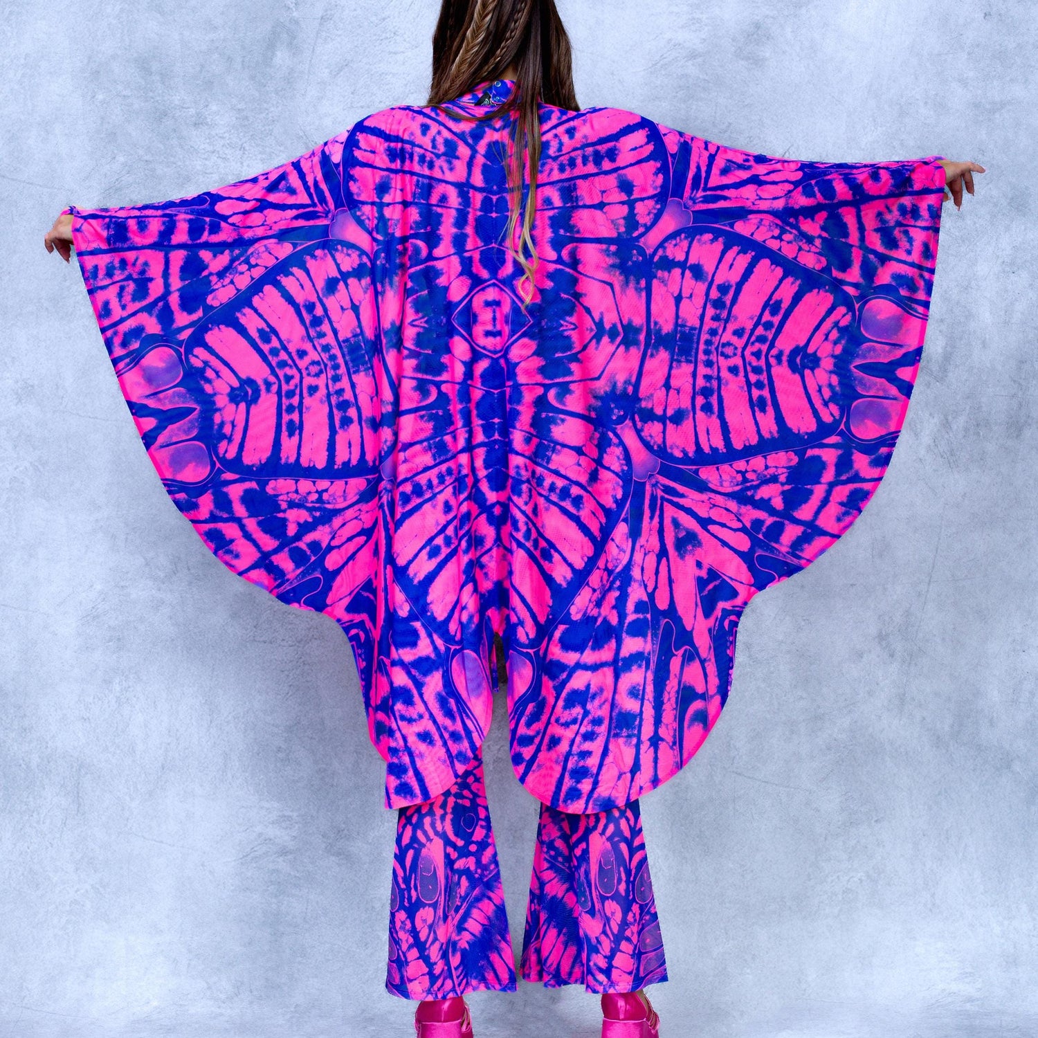 Caleidoscope Magenta Slit Weave Top 6