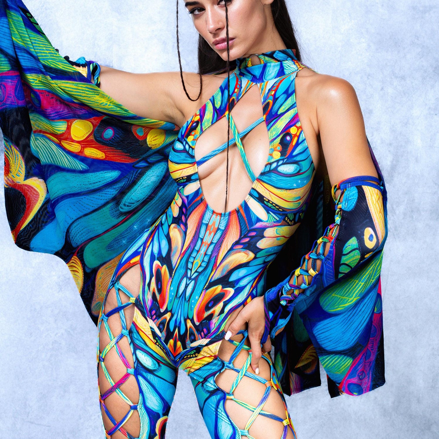 Eyes of Time Fairy Front Cross Jumpsuit