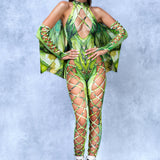 Fairy Aura Emerald Criss-Cross Jumpsuit