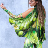 Fairy Aura Emerald Criss-Cross Jumpsuit
