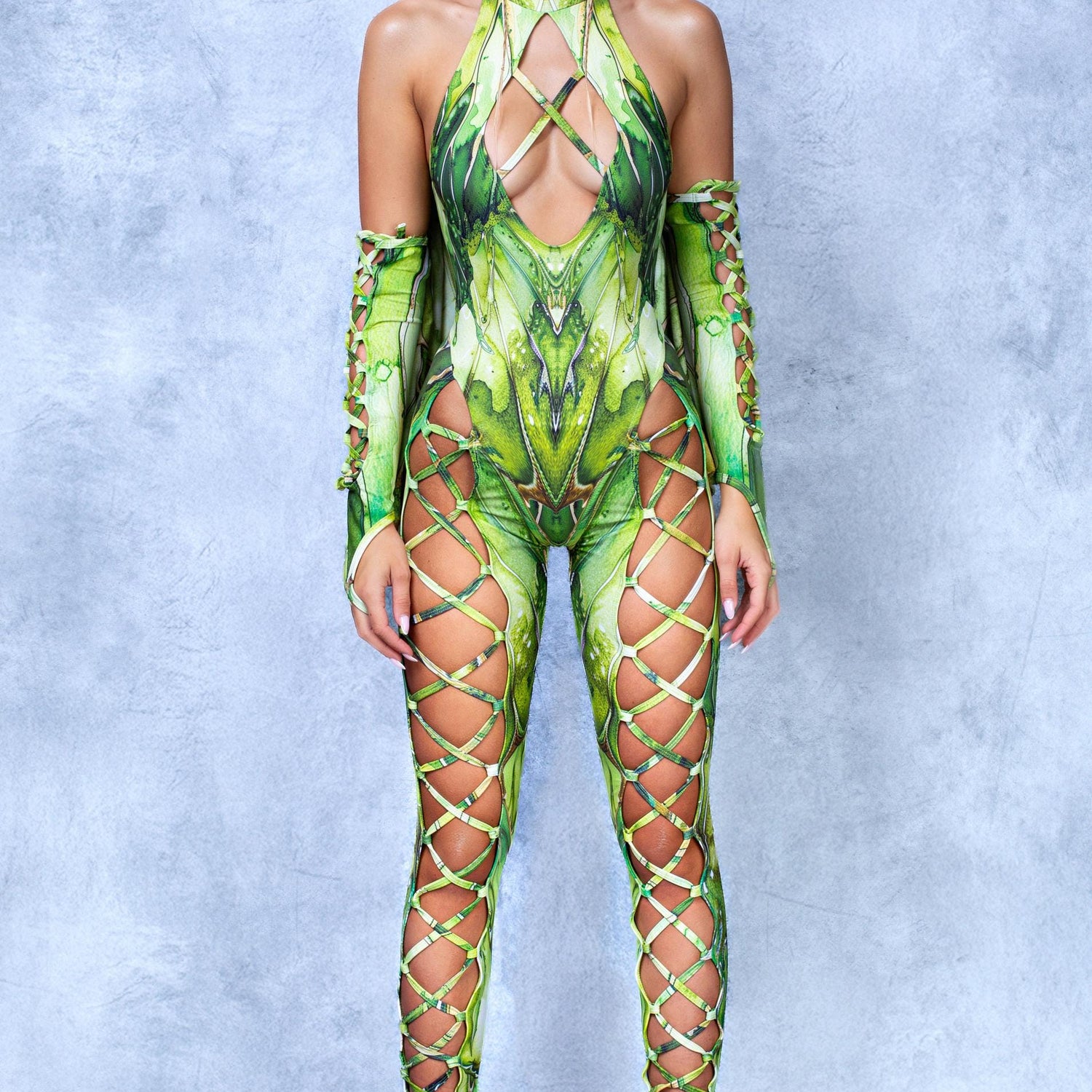 Fairy Aura Emerald Criss-Cross Jumpsuit 6