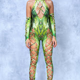 Fairy Aura Emerald Criss-Cross Jumpsuit