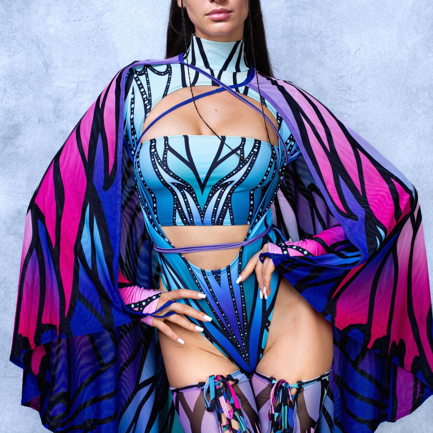 Azure Elemental Open-Heart Leotard