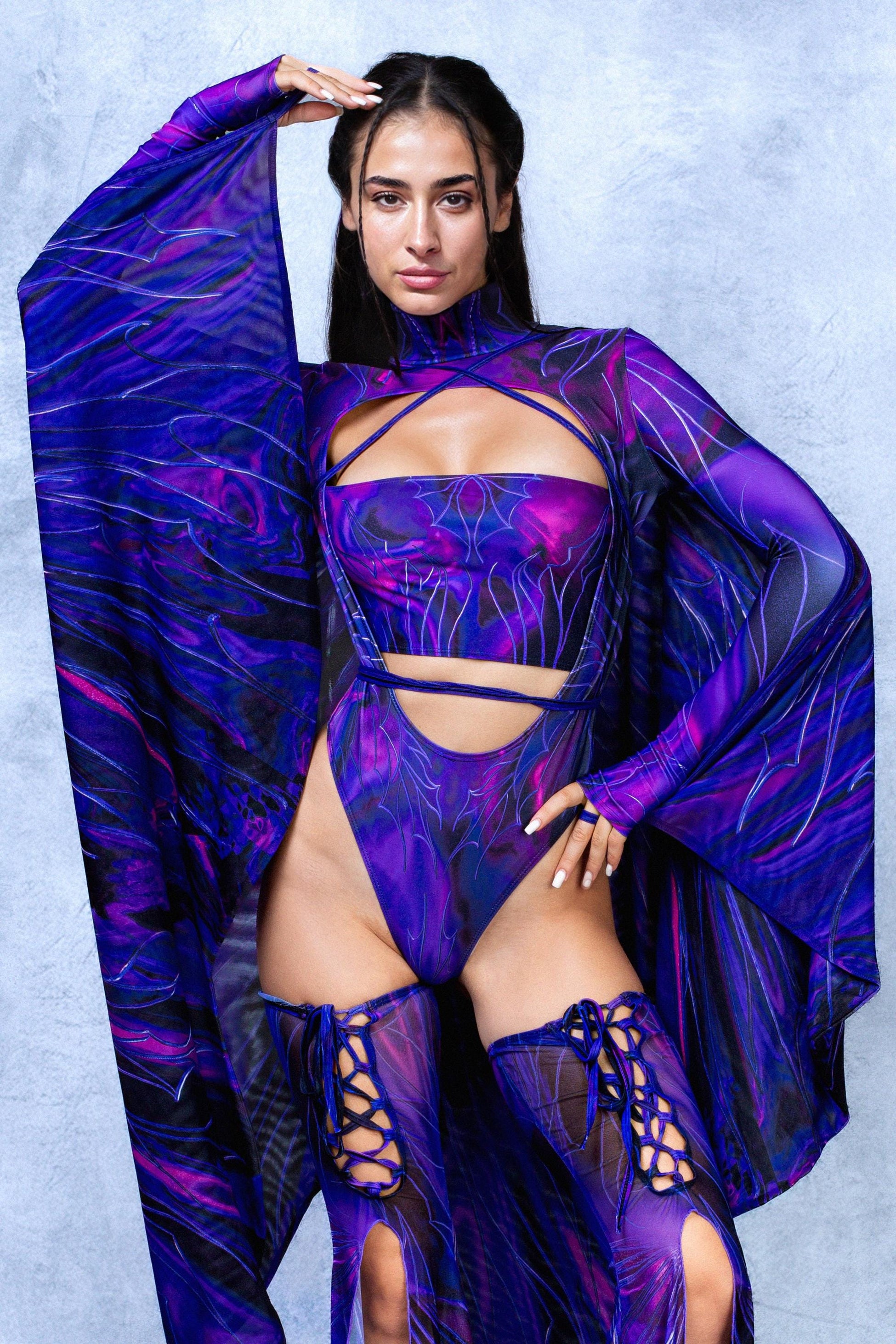 Celestia Amethyst Fairy Open-Heart Leotard 1